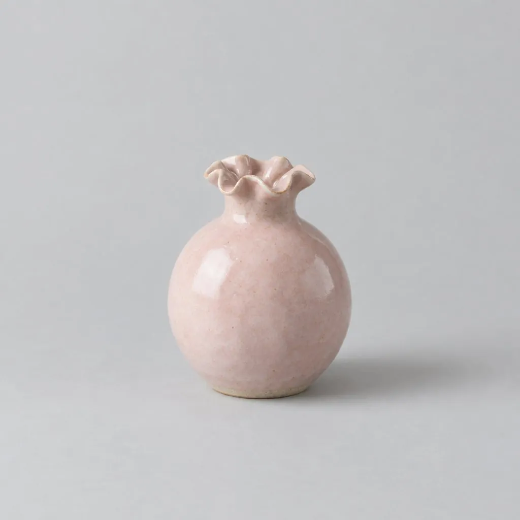 Ruffle Bud Vase, handmade vase